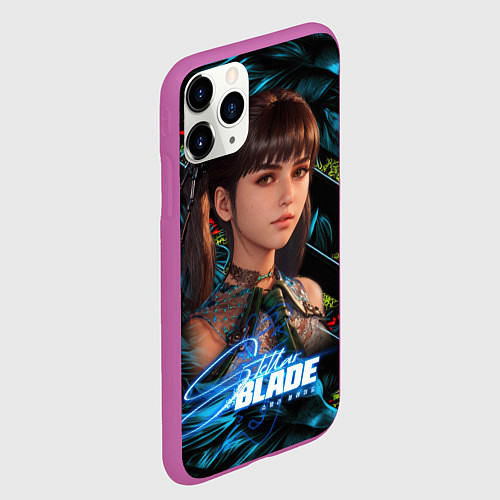 Чехол iPhone 11 Pro матовый Eve Stellar Blade / 3D-Фиолетовый – фото 2