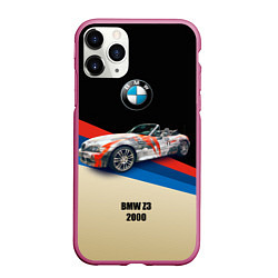 Чехол iPhone 11 Pro матовый Немецкий родстер BMW Z3, цвет: 3D-малиновый