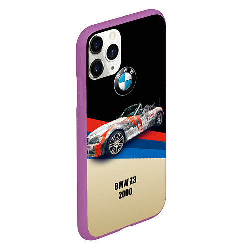Чехол iPhone 11 Pro матовый Немецкий родстер BMW Z3 / 3D-Фиолетовый – фото 2