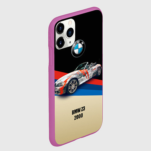 Чехол iPhone 11 Pro матовый Немецкий родстер BMW Z3 / 3D-Фиолетовый – фото 2