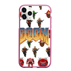 Чехол iPhone 11 Pro матовый Doom 1993 паттерн