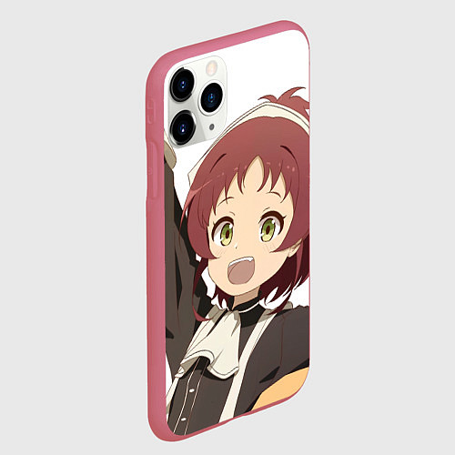 Чехол iPhone 11 Pro матовый Реинкарнация Безработного Айша Грейрат / 3D-Малиновый – фото 2