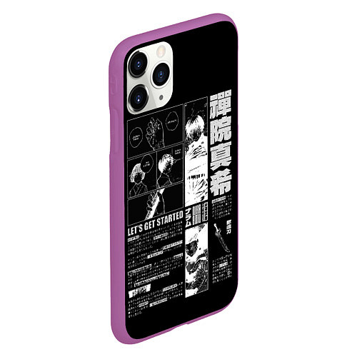 Чехол iPhone 11 Pro матовый История Маки - Магическая битва / 3D-Фиолетовый – фото 2