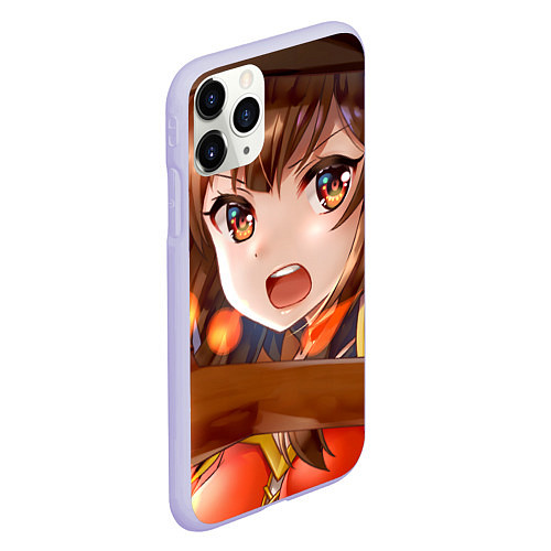 Чехол iPhone 11 Pro матовый Konosuba Мэгумин cute / 3D-Светло-сиреневый – фото 2