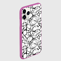 Чехол iPhone 11 Pro матовый Абстрактный нейрографический узор, цвет: 3D-фиолетовый — фото 2