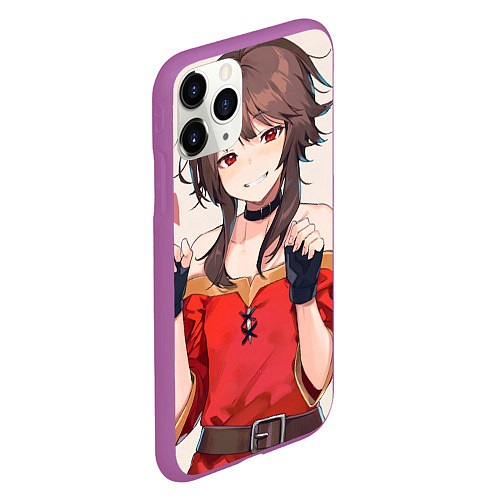 Чехол iPhone 11 Pro матовый Konosuba Мэгумин cute / 3D-Фиолетовый – фото 2