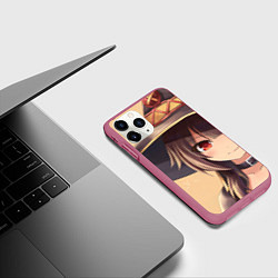 Чехол iPhone 11 Pro матовый Konosuba Мэгумин cute, цвет: 3D-малиновый — фото 2