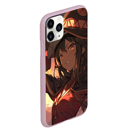 Чехол iPhone 11 Pro матовый Konosuba Мэгумин cute / 3D-Розовый – фото 2