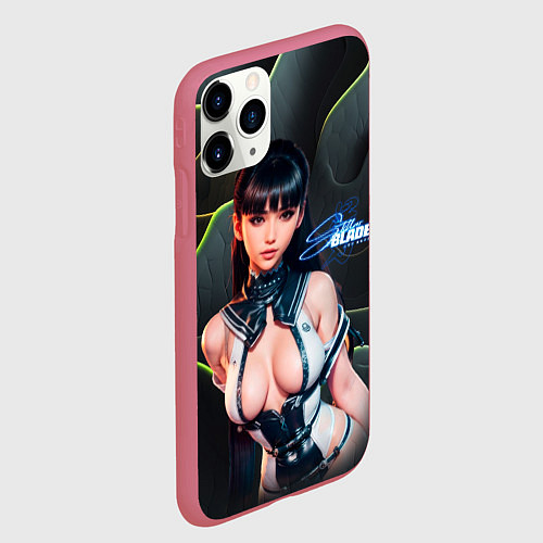 Чехол iPhone 11 Pro матовый Stellar Blade Eve откровенный наряд / 3D-Малиновый – фото 2