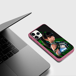 Чехол iPhone 11 Pro матовый Stellar Blade Eve black green, цвет: 3D-малиновый — фото 2