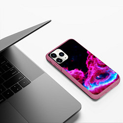 Чехол iPhone 11 Pro матовый Розовый густой туман - inferno pink, цвет: 3D-малиновый — фото 2