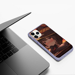 Чехол iPhone 11 Pro матовый Konosuba Мэгумин cute, цвет: 3D-светло-сиреневый — фото 2