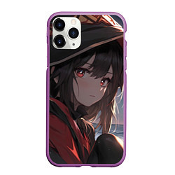 Чехол iPhone 11 Pro матовый Konosuba Мэгумин cute, цвет: 3D-фиолетовый