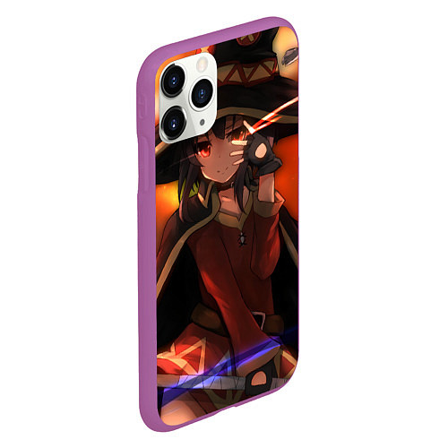 Чехол iPhone 11 Pro матовый Konosuba Мэгумин cute / 3D-Фиолетовый – фото 2