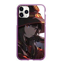 Чехол iPhone 11 Pro матовый Konosuba Мэгумин милая, цвет: 3D-фиолетовый