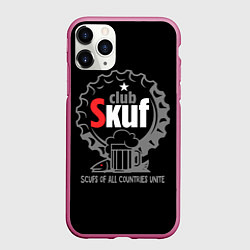 Чехол iPhone 11 Pro матовый Skuf club, цвет: 3D-малиновый