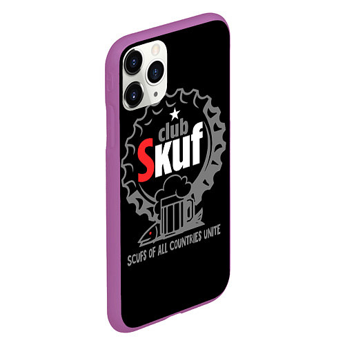 Чехол iPhone 11 Pro матовый Skuf club / 3D-Фиолетовый – фото 2