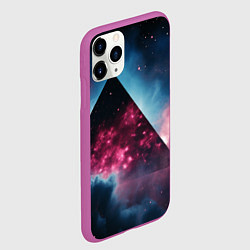 Чехол iPhone 11 Pro матовый Космическая пирамида, цвет: 3D-фиолетовый — фото 2