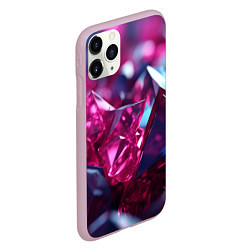 Чехол iPhone 11 Pro матовый Яркие розовые хрусталики, цвет: 3D-розовый — фото 2