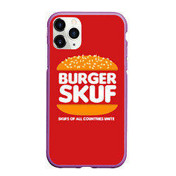 Чехол iPhone 11 Pro матовый Burger skuf, цвет: 3D-фиолетовый