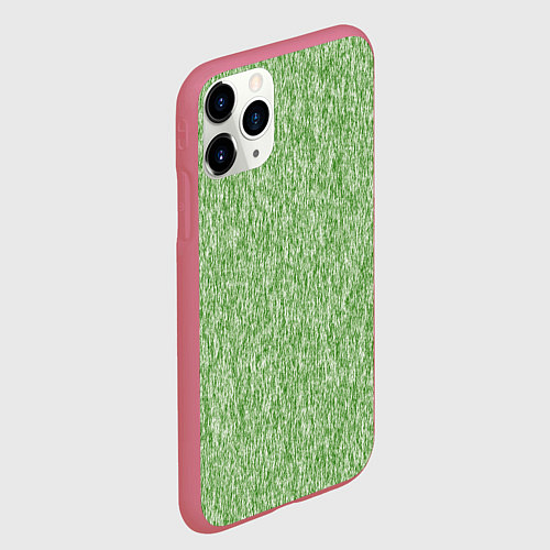 Чехол iPhone 11 Pro матовый Эффект шерстяных прядей / 3D-Малиновый – фото 2