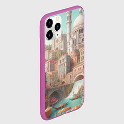 Чехол iPhone 11 Pro матовый Город в восточном стиле, цвет: 3D-фиолетовый — фото 2