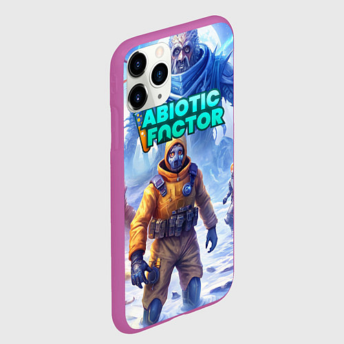 Чехол iPhone 11 Pro матовый Abiotic Factor ледяной ужас / 3D-Фиолетовый – фото 2