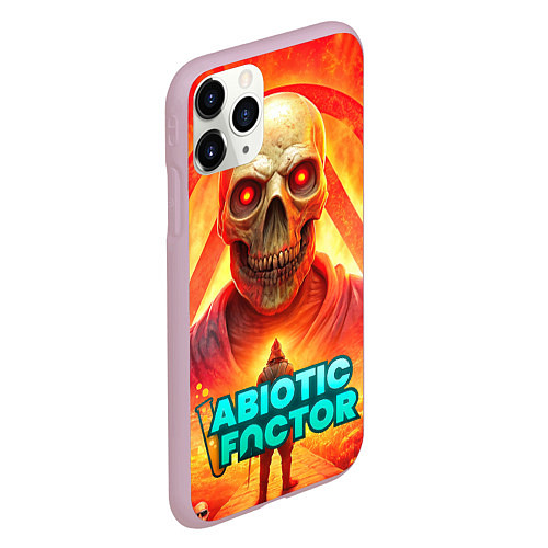 Чехол iPhone 11 Pro матовый Abiotic Factor horror skull / 3D-Розовый – фото 2