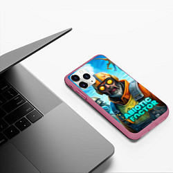 Чехол iPhone 11 Pro матовый Abiotic Factor игровые персонажи, цвет: 3D-малиновый — фото 2