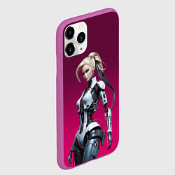 Чехол iPhone 11 Pro матовый Beauty cyber Barbie - ai art fantasy, цвет: 3D-фиолетовый — фото 2