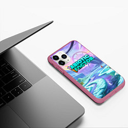 Чехол iPhone 11 Pro матовый Abiotic Factor world, цвет: 3D-малиновый — фото 2