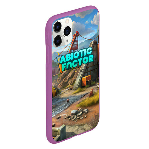 Чехол iPhone 11 Pro матовый Abiotic Factor атомный мир / 3D-Фиолетовый – фото 2