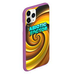 Чехол iPhone 11 Pro матовый Abiotic Factor желтый фон, цвет: 3D-фиолетовый — фото 2