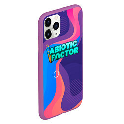 Чехол iPhone 11 Pro матовый Abiotic Factor яркие полосы, цвет: 3D-фиолетовый — фото 2