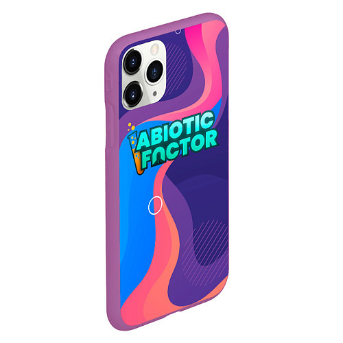 Чехол iPhone 11 Pro матовый Abiotic Factor яркие полосы / 3D-Фиолетовый – фото 2