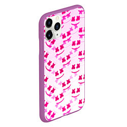 Чехол iPhone 11 Pro матовый Marshmello pink colors, цвет: 3D-фиолетовый — фото 2