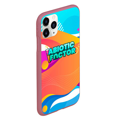 Чехол iPhone 11 Pro матовый Abiotic Factor цветное безумие / 3D-Малиновый – фото 2