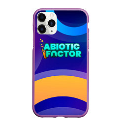 Чехол iPhone 11 Pro матовый Abiotic Factor цветные круги и лого, цвет: 3D-фиолетовый