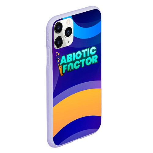 Чехол iPhone 11 Pro матовый Abiotic Factor цветные круги и лого / 3D-Светло-сиреневый – фото 2