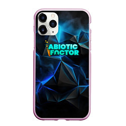 Чехол iPhone 11 Pro матовый Abiotic Factor логотип холодный фон, цвет: 3D-розовый