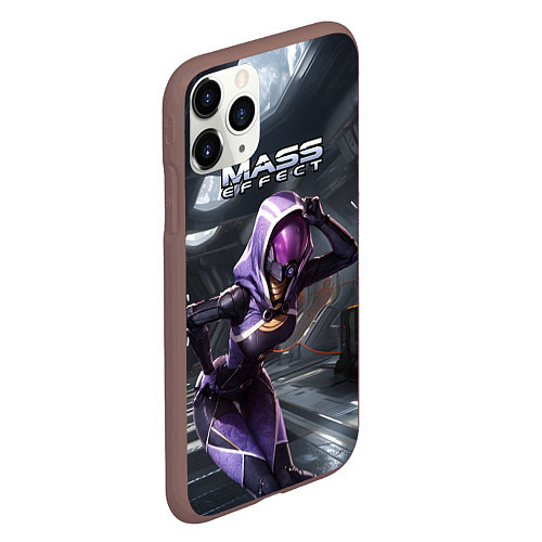 Чехол iPhone 11 Pro матовый Mass Effect ТалиЗора / 3D-Коричневый – фото 2