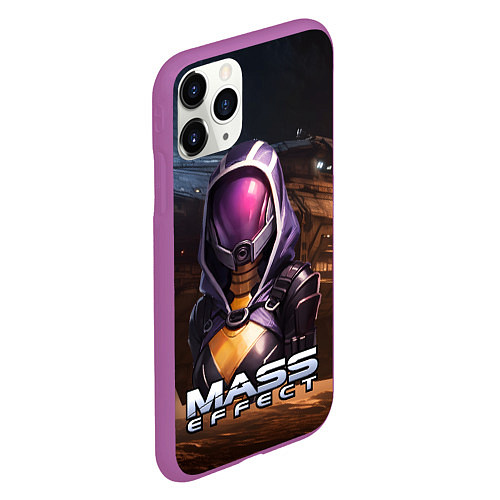 Чехол iPhone 11 Pro матовый Mass Effect ТалиЗора аватар / 3D-Фиолетовый – фото 2