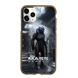 Чехол iPhone 11 Pro матовый Mass Effect game - пришелец, цвет: 3D-коричневый