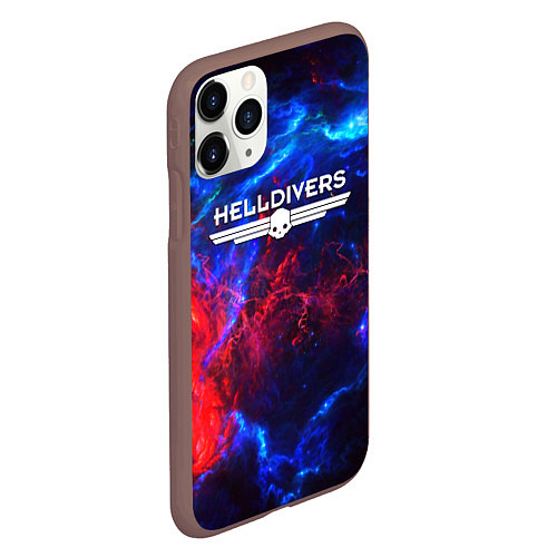 Чехол iPhone 11 Pro матовый Helldivers: Space Logo / 3D-Коричневый – фото 2