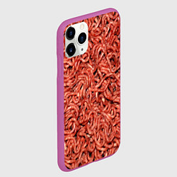 Чехол iPhone 11 Pro матовый Мясной фарш текстура, цвет: 3D-фиолетовый — фото 2