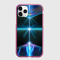 Чехол iPhone 11 Pro матовый Фантастический портал в космос, цвет: 3D-малиновый