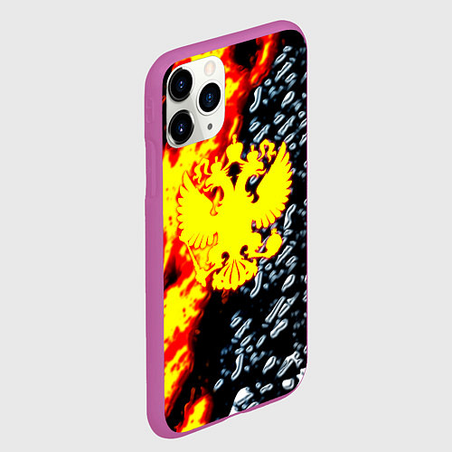 Чехол iPhone 11 Pro матовый Возрождение российской империи / 3D-Фиолетовый – фото 2