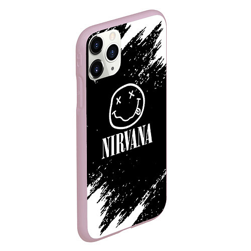 Чехол iPhone 11 Pro матовый Nirvana текустура краски / 3D-Розовый – фото 2