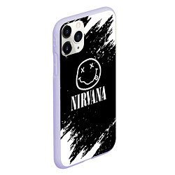 Чехол iPhone 11 Pro матовый Nirvana текустура краски, цвет: 3D-светло-сиреневый — фото 2