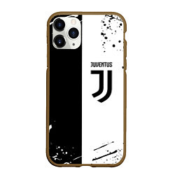 Чехол iPhone 11 Pro матовый Juventus краски текстура спорт, цвет: 3D-коричневый
